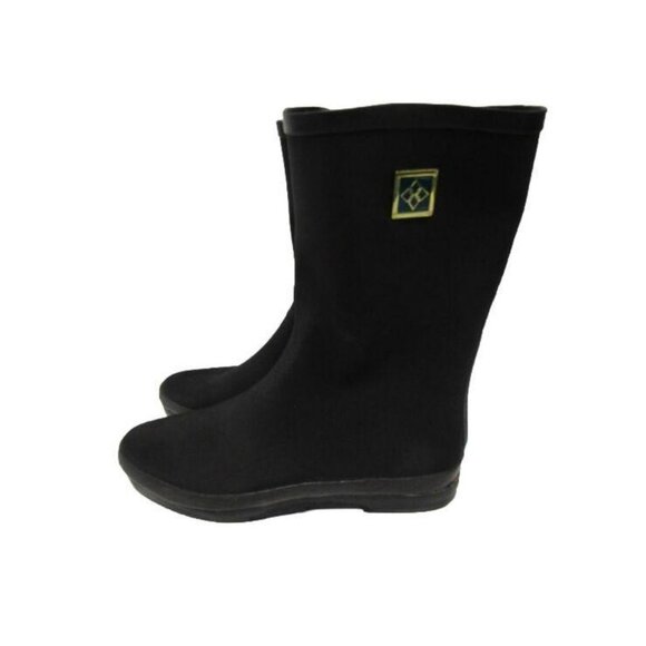 Dav Mid-Calf Black Waterproof Rain Boots Women’s Size US 9 EUR 39 - Picture 1 of 4